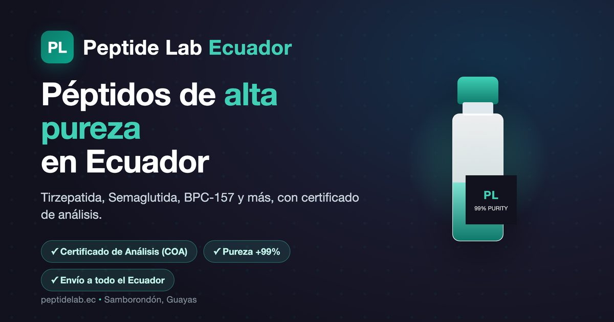 Peptide Lab Ecuador — péptidos de alta pureza con certificado de análisis